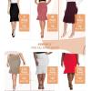 imageHybrid ampamp Company Womens Premium Nylon Ponte Stretch Office Fishtail Pencil Skirt High Waist Made in The USA Below KneeHeathergreyksk450101073t