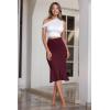 imageHybrid ampamp Company Womens Premium Nylon Ponte Stretch Office Fishtail Pencil Skirt High Waist Made in The USA Below KneeKsk450101073twine