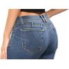 imageHybrid ampamp Company Womens Slim Fit Super Stretch Denim Capri ShortsDenim Medium Blu