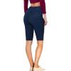imageHybrid ampamp Company Womens Super Comfy Stretch Destructed Denim Bermuda Shorts CapriDestructedbermudadwash
