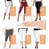 imageHybrid ampamp Company Womens Ultra Stretch Mid Rise Skinny Capri Pants with PocketsCapri676blackred