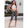 imageHybrid ampamp Company Womens Ultra Stretch Mid Rise Skinny Capri Pants with PocketsCapricharcoal