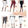 imageHybrid ampamp Company Womens Ultra Stretch Mid Rise Skinny Capri Pants with PocketsCapricharcoalblack2626
