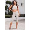 imageHybrid ampamp Company Womens Ultra Stretch Mid Rise Skinny Capri Pants with PocketsCaprilight Grey