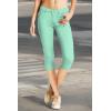 imageHybrid ampamp Company Womens Ultra Stretch Mid Rise Skinny Capri Pants with PocketsCaprimint
