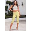 imageHybrid ampamp Company Womens Ultra Stretch Mid Rise Skinny Capri Pants with PocketsCapripastelyellow