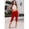 imageHybrid ampamp Company Womens Ultra Stretch Mid Rise Skinny Capri Pants with PocketsCaprired