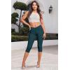 imageHybrid ampamp Company Womens Ultra Stretch Mid Rise Skinny Capri Pants with PocketsCapriteal