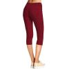 imageHybrid ampamp Company Womens Ultra Stretch Mid Rise Skinny Capri Pants with PocketsCapriwine