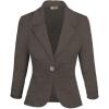 imageHybrid ampamp Company Womens Lightweight Casual Work Office Stretch Ponte Cardigan Blazer Jacket Made in USABrown
