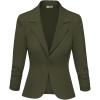 imageHybrid ampamp Company Womens Lightweight Casual Work Office Stretch Ponte Cardigan Blazer Jacket Made in USAOlive