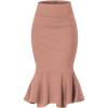 imageHybrid ampamp Company Womens Premium Nylon Ponte Stretch Office Fishtail Pencil Skirt High Waist Made in The USA Below KneeKsk450101073tmauve