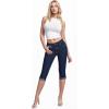 imageHybrid ampamp Company Womens Stretchy Slim Fit Denim Capri JeansIndigo