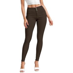 imageHybrid ampamp Company Womens Butt Lift Skinny High Waisted V3 Super Comfy Stretch Denim PantsBrown