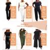imageHybrid ampamp Company Women Casual Off Shoulder High Waist Pants Romper Wide Leg JumpsuitNavy