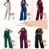 imageHybrid ampamp Company Women Casual Sleeveless Playsuits High Waist Pants Romper Loose Wide Leg JumpsuitKpvj47697black