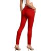 imageHybrid ampamp Company Womens Hyper Ultra Stretch Comfy Skinny Leg 3 Button Wide Waist Work Casual PantsRed