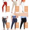 imageHybrid ampamp Company Womens Hyper Ultra Stretch Comfy Skinny Leg 3 Button Wide Waist Work Casual PantsRed