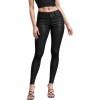 imageHybrid ampamp Company Womens Skinny Stretch Fashion Casual Coated PantsBlack