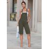 imageHybrid ampamp Company Womens Leisure Adjustable Straps Stretch Bermuda Short Denim jumpsuits OverallsArmygreen