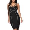 imageHybrid ampamp Company Womens Elegance V Neck Stretch Chic Bandage DressDrbd1029106black