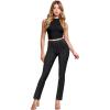 imageHybrid ampamp Company Womens Business Millennium Slim Bootcut PantsPinstripeblackwhite