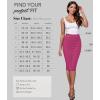 imageHybrid ampamp Company Womens Pencil Skirt Premium Nylon Ponte Stretch Office Made in The USA Below KneeFuchsia