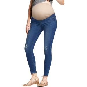 imageHybrid ampamp Company Ultimate Comfort Womens Maternity Slim Fit Stretch JeansMedium Blue2