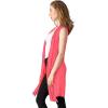 imageHybrid ampamp Company Womens Casual Sleeveless Open Front Drape CardiganNeon Pink