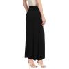imageHybrid ampamp Company Womens Stretch Lightweight Flowy Maxi Skirt  Casual Fold Over Waist Made in USABlack