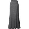imageHybrid ampamp Company Womens Stretch Lightweight Flowy Maxi Skirt  Casual Fold Over Waist Made in USACharcoal