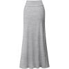 imageHybrid ampamp Company Womens Stretch Lightweight Flowy Maxi Skirt  Casual Fold Over Waist Made in USAHeathergr