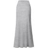 imageHybrid ampamp Company Womens Stretch Lightweight Flowy Maxi Skirt  Casual Fold Over Waist Made in USAHeathergrey