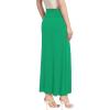 imageHybrid ampamp Company Womens Stretch Lightweight Flowy Maxi Skirt  Casual Fold Over Waist Made in USAKelly Gree