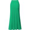 imageHybrid ampamp Company Womens Stretch Lightweight Flowy Maxi Skirt  Casual Fold Over Waist Made in USAKelly Gree