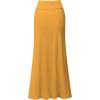 imageHybrid ampamp Company Womens Stretch Lightweight Flowy Maxi Skirt  Casual Fold Over Waist Made in USAMustard