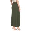 imageHybrid ampamp Company Womens Stretch Lightweight Flowy Maxi Skirt  Casual Fold Over Waist Made in USAOlive