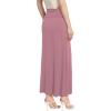 imageHybrid ampamp Company Womens Stretch Lightweight Flowy Maxi Skirt  Casual Fold Over Waist Made in USARose