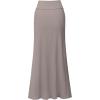 imageHybrid ampamp Company Womens Stretch Lightweight Flowy Maxi Skirt  Casual Fold Over Waist Made in USATaupe
