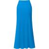 imageHybrid ampamp Company Womens Stretch Lightweight Flowy Maxi Skirt  Casual Fold Over Waist Made in USATurquoise