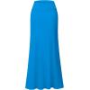imageHybrid ampamp Company Womens Stretch Lightweight Flowy Maxi Skirt  Casual Fold Over Waist Made in USATurquoise
