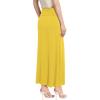 imageHybrid ampamp Company Womens Stretch Lightweight Flowy Maxi Skirt  Casual Fold Over Waist Made in USAYellow