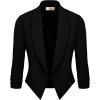 imageHybrid ampamp Company Lightweight Open Front Cardigan Classic Ruched Sleeve Work Office Blazer Suit JacketsBlack
