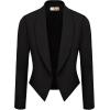 imageHybrid ampamp Company Lightweight Open Front Cardigan Classic Ruched Sleeve Work Office Blazer Suit JacketsBlack9789