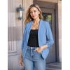 imageHybrid ampamp Company Lightweight Open Front Cardigan Classic Ruched Sleeve Work Office Blazer Suit JacketsBlue