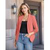 imageHybrid ampamp Company Lightweight Open Front Cardigan Classic Ruched Sleeve Work Office Blazer Suit JacketsCoral