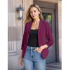 imageHybrid ampamp Company Lightweight Open Front Cardigan Classic Ruched Sleeve Work Office Blazer Suit JacketsMagenta