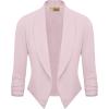 imageHybrid ampamp Company Lightweight Open Front Cardigan Classic Ruched Sleeve Work Office Blazer Suit JacketsMauve