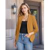 imageHybrid ampamp Company Lightweight Open Front Cardigan Classic Ruched Sleeve Work Office Blazer Suit JacketsMustard
