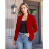imageHybrid ampamp Company Lightweight Open Front Cardigan Classic Ruched Sleeve Work Office Blazer Suit JacketsRed9789